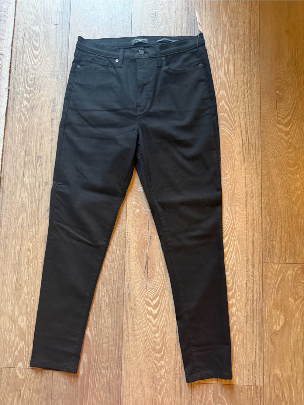 NWT Banana Republic Premium Denim High-Rise Skinny Jeans Black Size 30